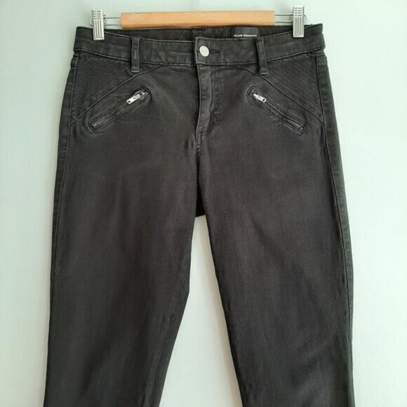 CLUB MONACO / Skinny Crop Black Jeans Ankle Zip Sz 6 - Picture 2 of 10